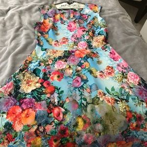 A line floral dress